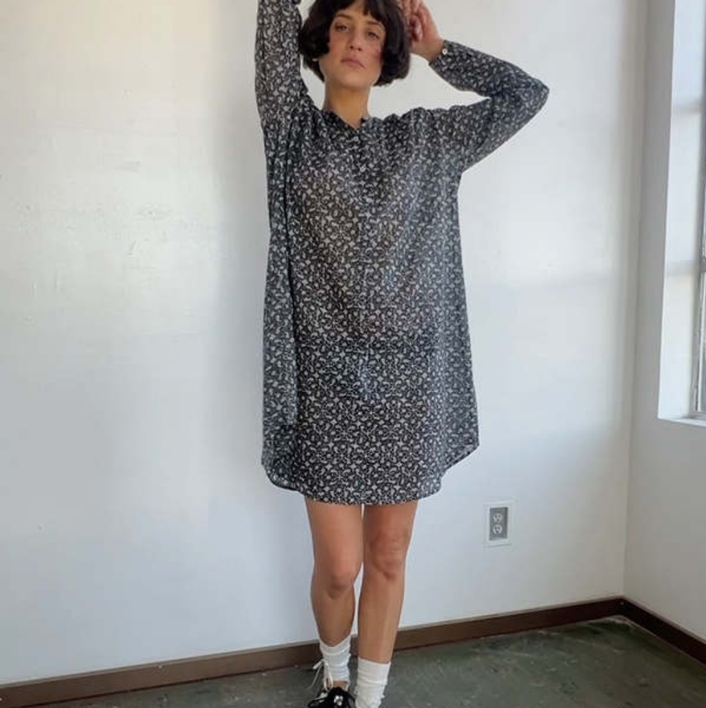 SCARLETTE ATELIERS Paris Marge Cotton Floral Dress M/L - Picture 11 of 14
